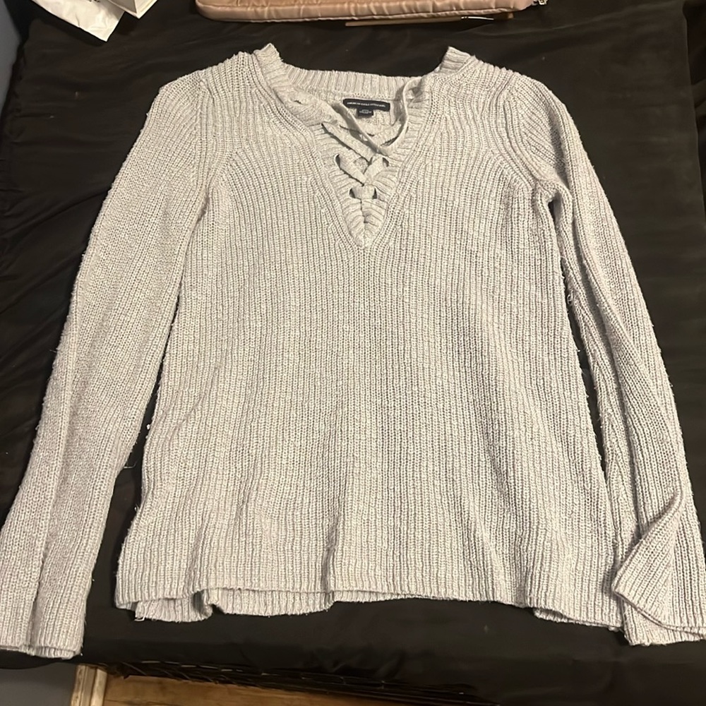 Blue Long Sleeved Sweater